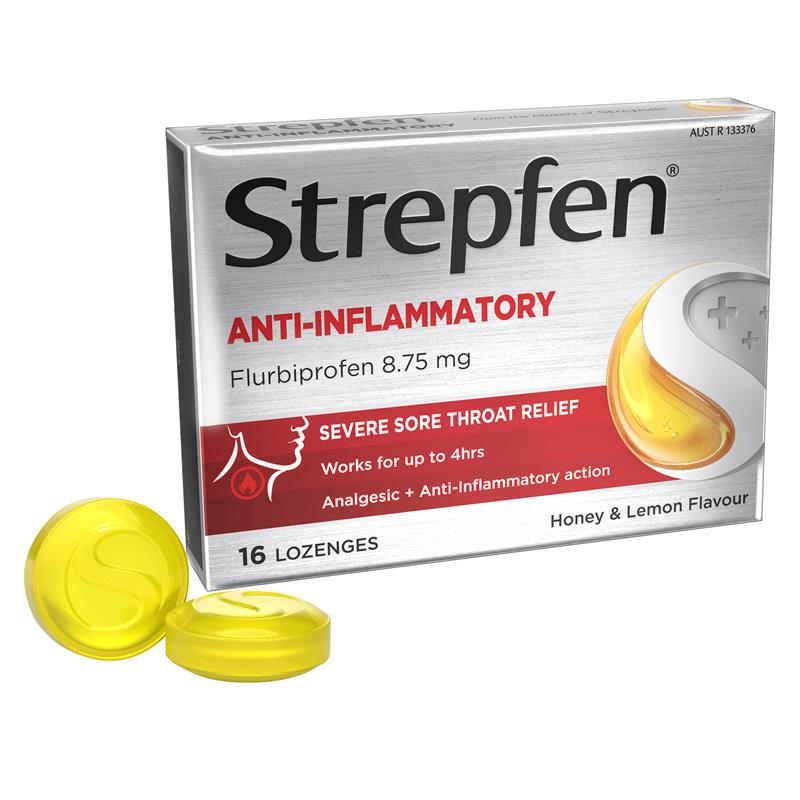 Load image into Gallery viewer, Strepfen Intensive Honey &amp; Lemon 16 Lozenges
