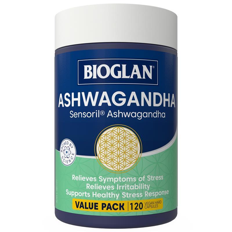 Load image into Gallery viewer, Bioglan Ashwagandha 120 Vegan Hard Capsules
