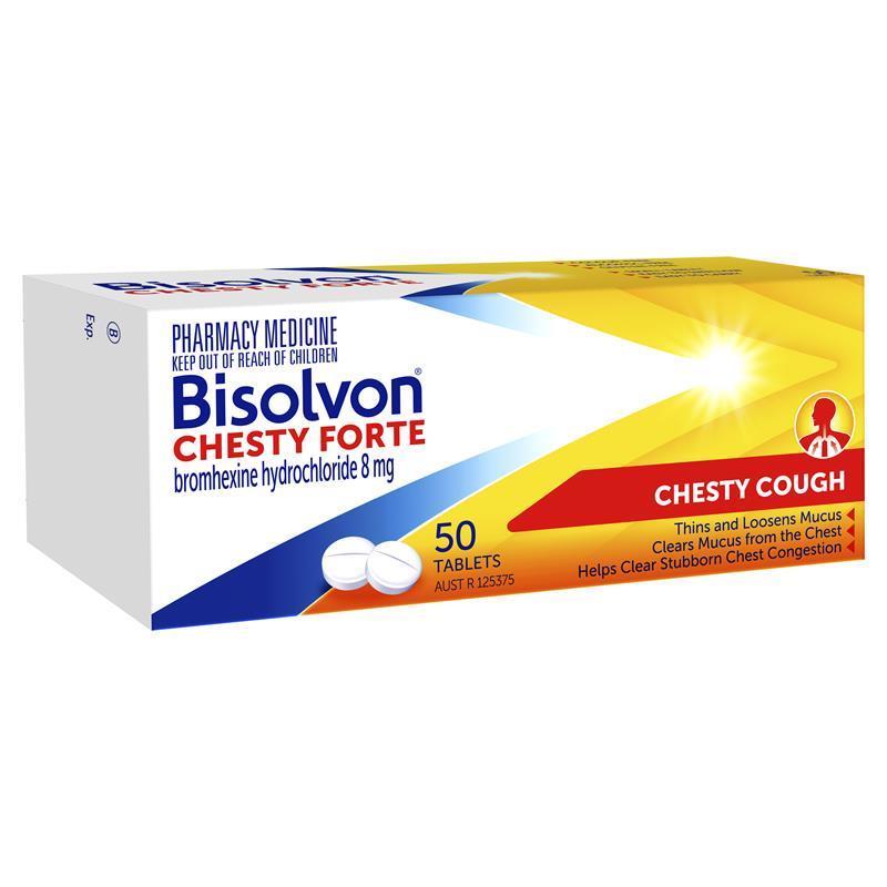 Load image into Gallery viewer, Bisolvon Chesty Forte Cough Tablets 50 Pack
