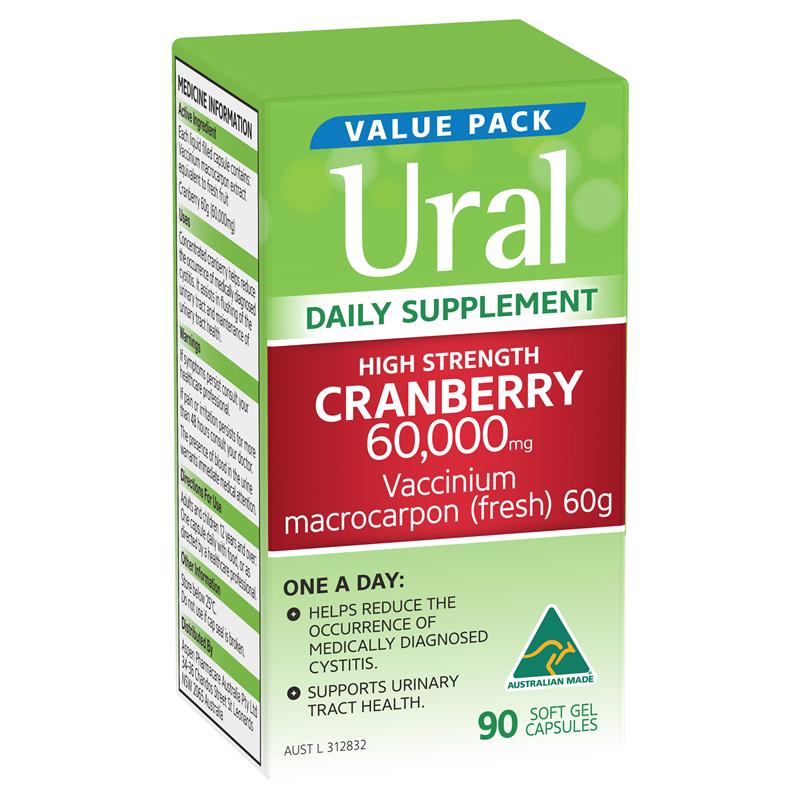 Load image into Gallery viewer, Ural High Strength Cranberry 60000mg 90 Capsules
