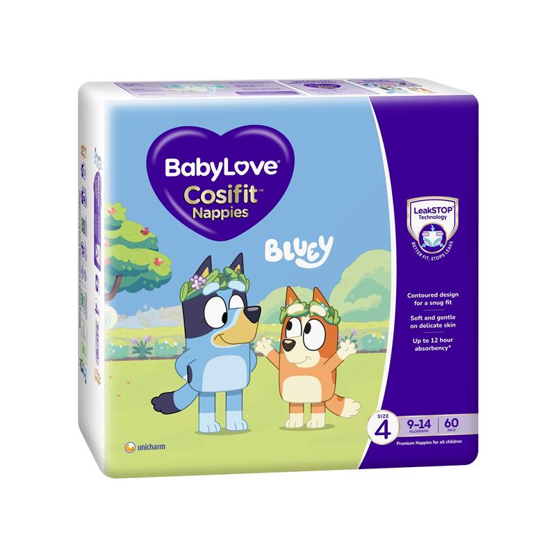 Load image into Gallery viewer, BabyLove Cosifit Nappies Size 4 (9-14kg) 60 Pack
