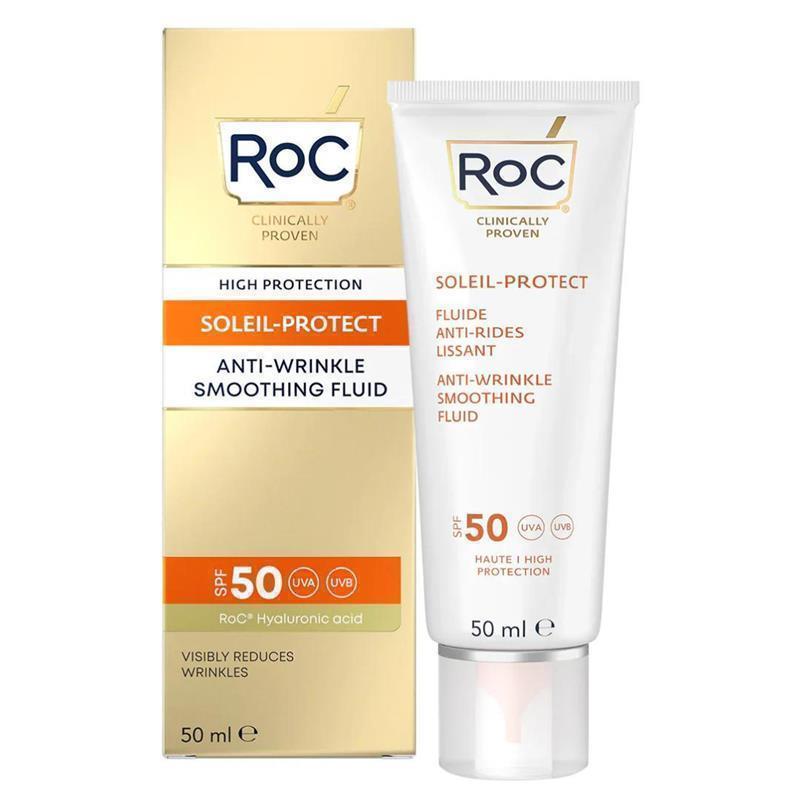 Load image into Gallery viewer, Roc Soleil-Protect Anti-Wrinkle Smoothing Fluid SPF50 50ml
