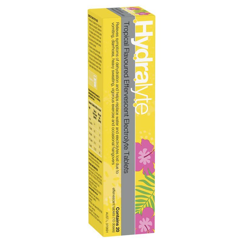 Load image into Gallery viewer, Hydralyte Electrolyte Effervescent Tropical 20 Tablets
