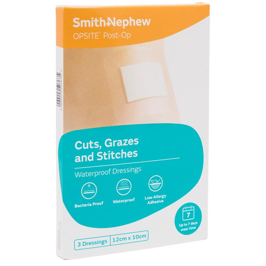 Opsite Post-Op 12cm x 10cm Dressing 3 Pack