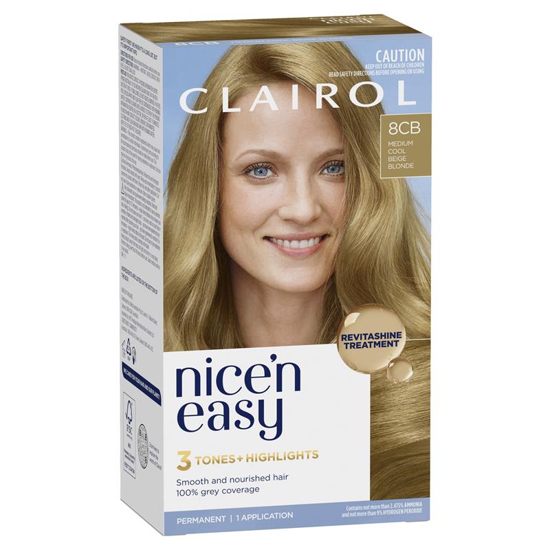 Load image into Gallery viewer, Clairol Nice N Easy 8CB Natural Medium Champagne Blonde Permanent Hair Colour
