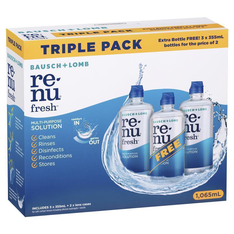 Load image into Gallery viewer, Bausch &amp; Lomb Renu Fresh 3 For 2 355ml
