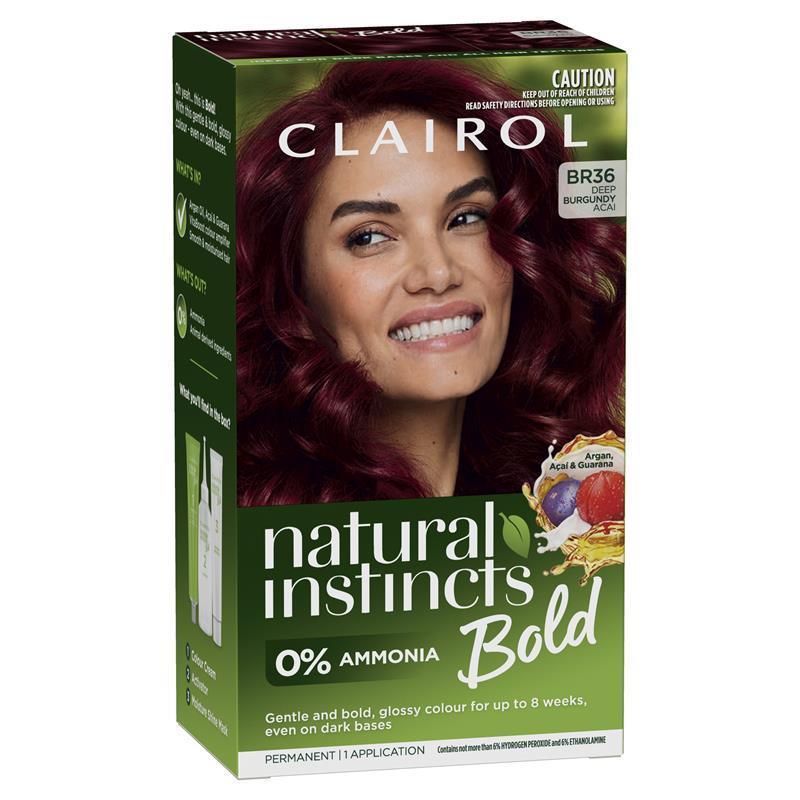 Load image into Gallery viewer, Clairol Natural Instincts Bold Deep Burgundy Permanent Hair Colour
