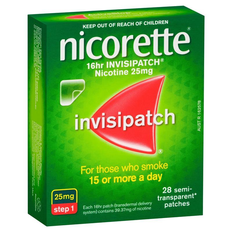 Load image into Gallery viewer, Nicorette Quit Smoking Nicotine 16 Hour Invisipatch Step 1 28 Pack
