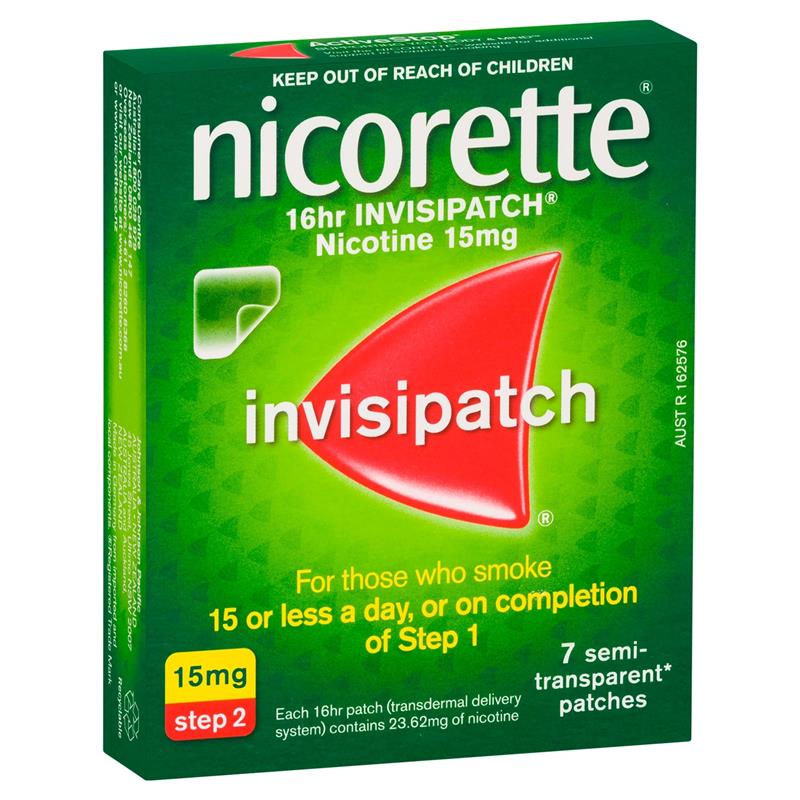 Load image into Gallery viewer, Nicorette Quit Smoking Nicotine 16 Hour Invisipatch Step 2 7 Pack
