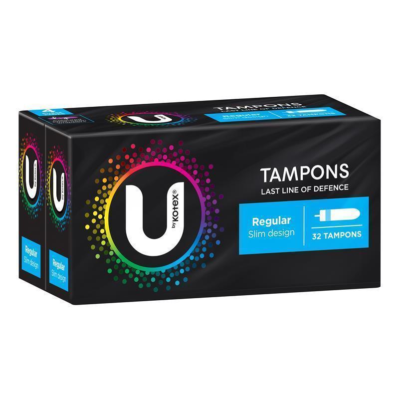 Load image into Gallery viewer, U by Kotex Slim Tampons Regular 32 Pack
