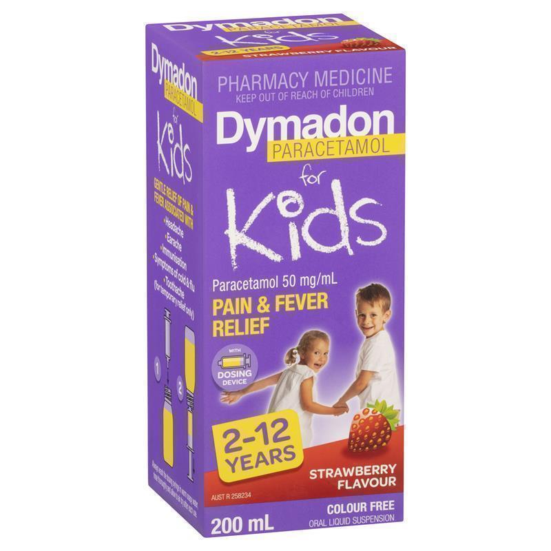 Load image into Gallery viewer, Dymadon for Kids Strawberry 2 Years - 12 Years 200ml
