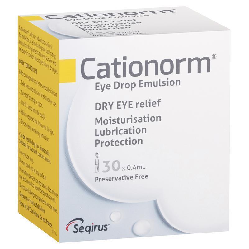 Load image into Gallery viewer, Cationorm Preservative Free Eye Drops 0.4ml x 30 Vials
