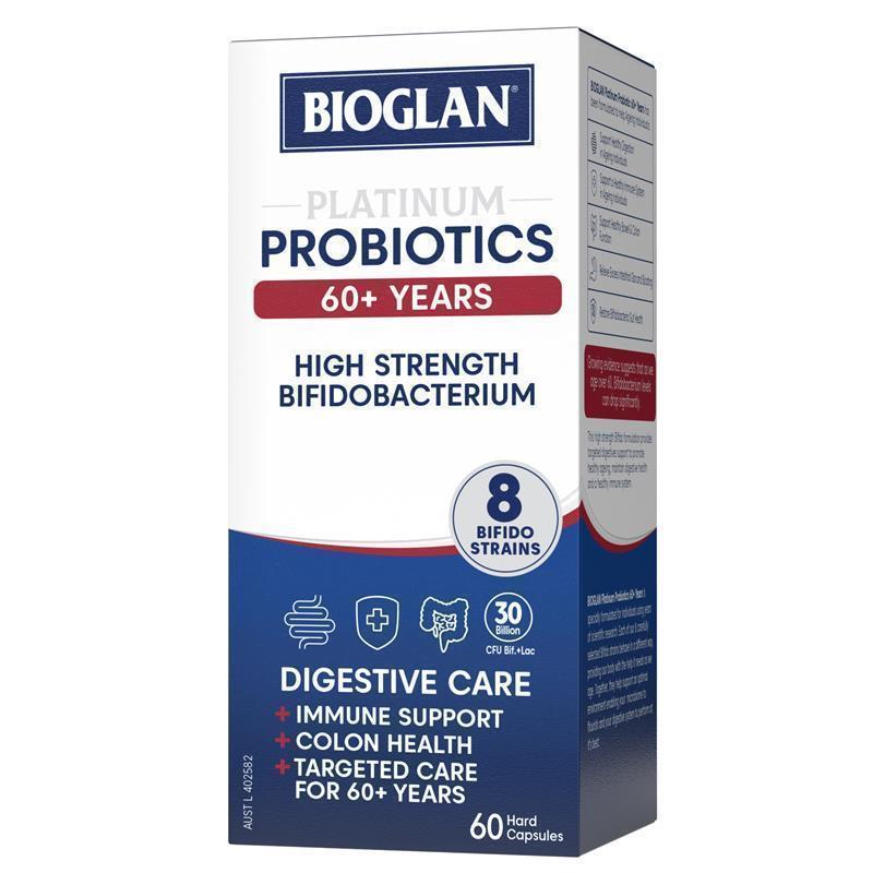 Load image into Gallery viewer, Bioglan Platinum Probiotics 60+ Years 60 Capsules
