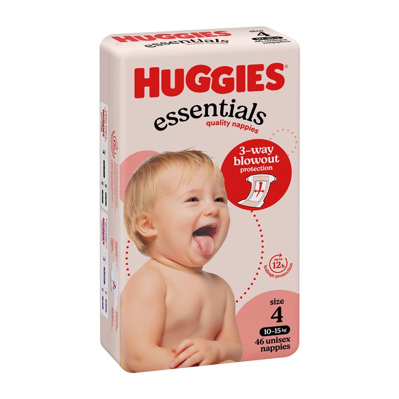 Load image into Gallery viewer, Huggies Essentials Size 4 10-15kg 46 Nappies
