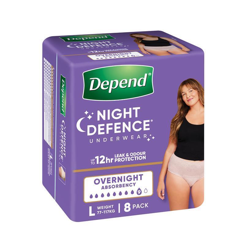 Load image into Gallery viewer, Depend Underwear Realfit Night Defence Female Large 8 Pack
