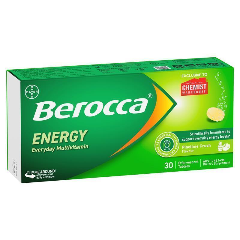 Load image into Gallery viewer, Berocca Energy Pinelime Crush 30 Effervescent Tablets Exclusive
