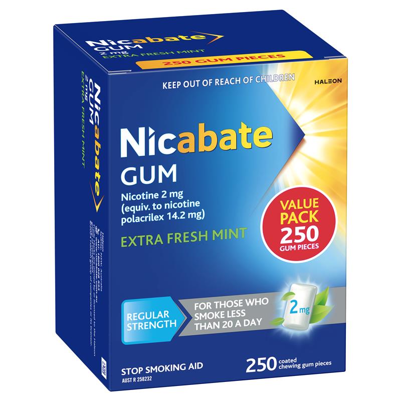 Load image into Gallery viewer, Nicabate Gum 4mg Extra Fresh 250 Pieces Exclusive Size
