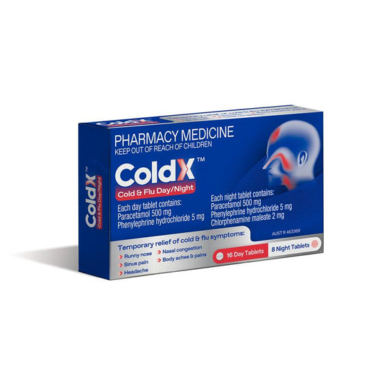 ColdX Cold & Flu Tablets Day & Night 24 Tablets