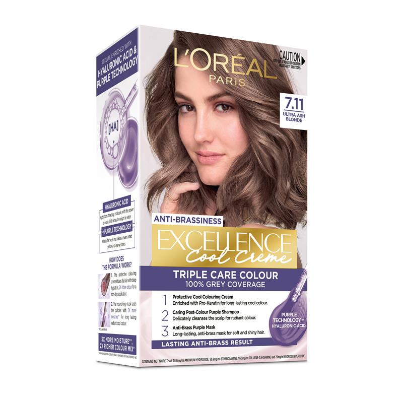 Load image into Gallery viewer, L'Oreal Paris Excellence Cool Creme Permanent Hair Colour 7.11 Ultra Ash Blonde
