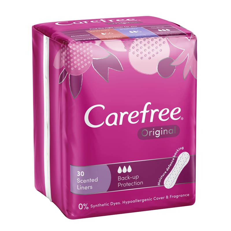 Load image into Gallery viewer, Carefree Original Shower Fresh Scented Panty Liners 30 Pack
