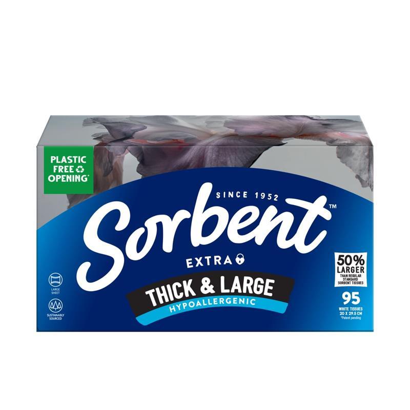 Load image into Gallery viewer, Sorbent Facial Tissues Think &amp; Large Hypo Allergenic 95 Pack
