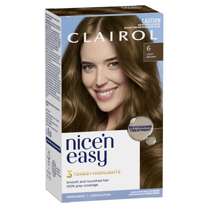 Load image into Gallery viewer, Clairol Nice N Easy 6 Light Brown Permanent Hair Colour
