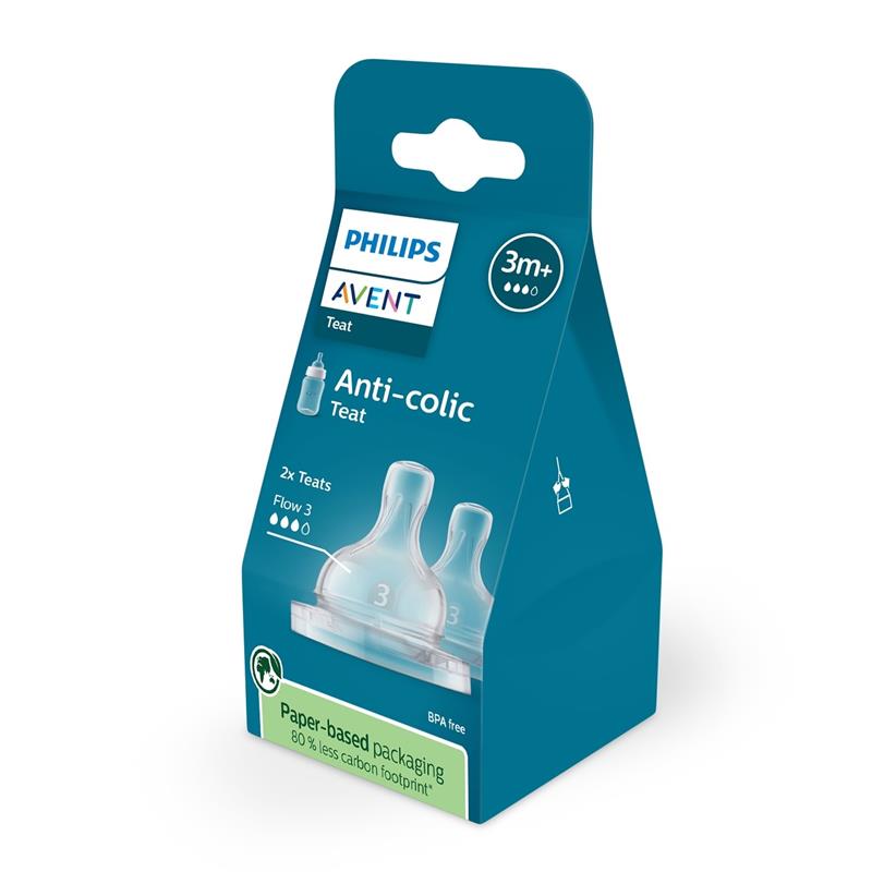 Load image into Gallery viewer, Avent Teat Silicone 3M+ Medium Flow 2 Pack
