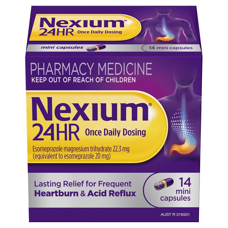 Load image into Gallery viewer, Nexium 24hr Heartburn &amp; Acid Reflux Relief 20mg Mini 14 Capsules
