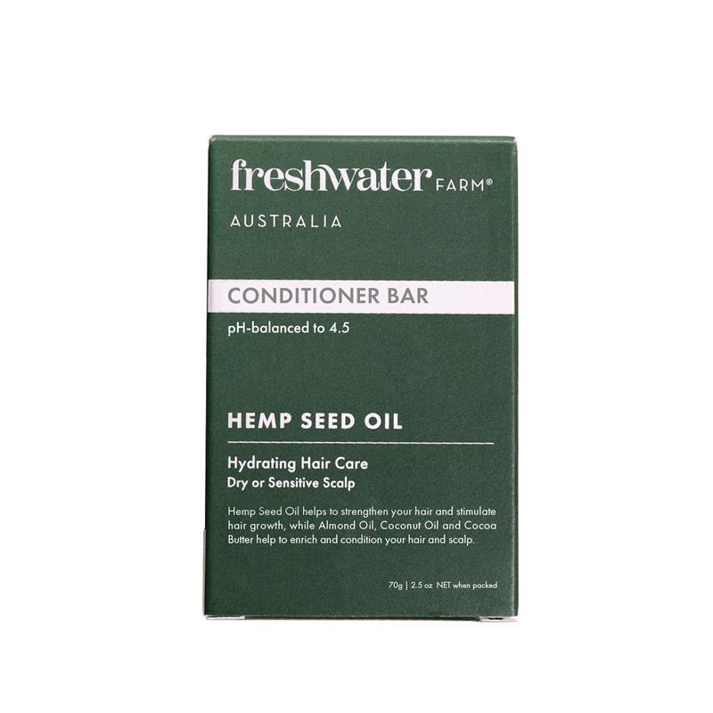 Load image into Gallery viewer, Freshwater Farm Australia Hemp Seed Oil Hydrating Conditioner Bar 70g
