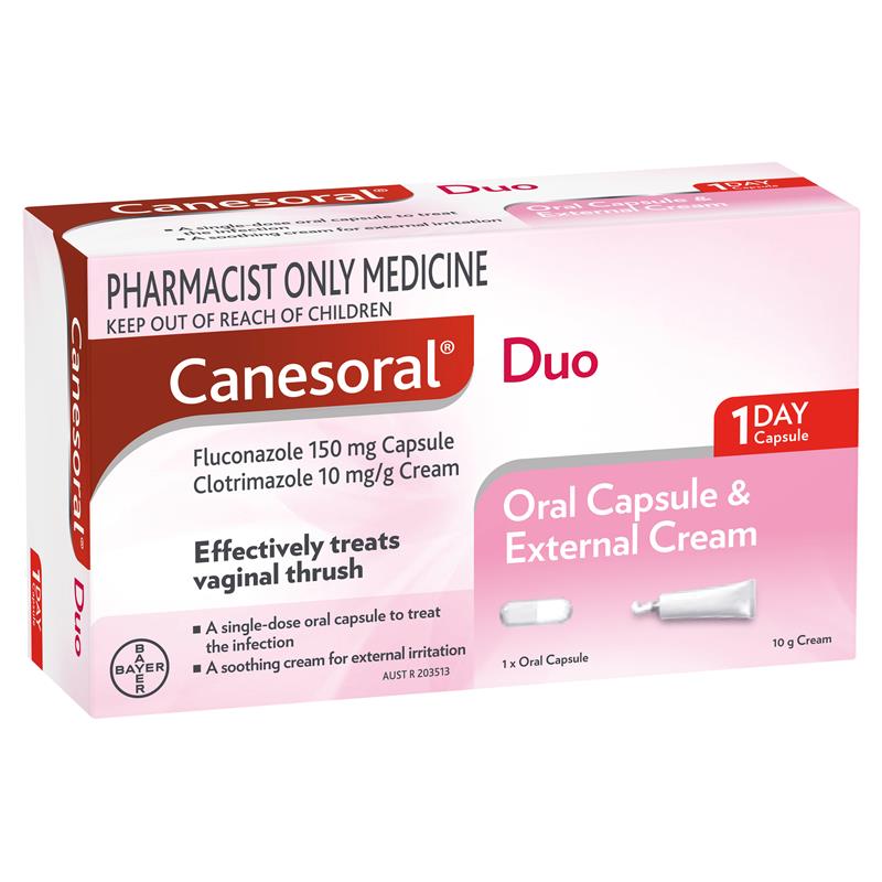 Load image into Gallery viewer, Canesoral Duo Oral 150mg Capsules And 10mg/g Cream 1 - Fluconazole + Clotrimazole (S3)
