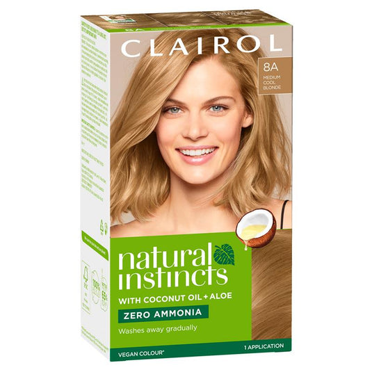 Natural Instincts 8A Linen, Medium Cool Blonde Semi Permanent Hair Colour