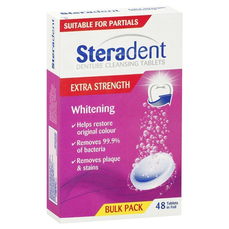 Load image into Gallery viewer, Steradent Extra Strength Denture Care Cleansing Tablets Whitening 48 pack
