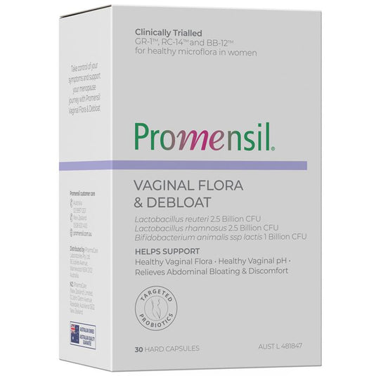 Promensil Vaginal Flora & Debloat Women’s Probiotic 30 Capsules