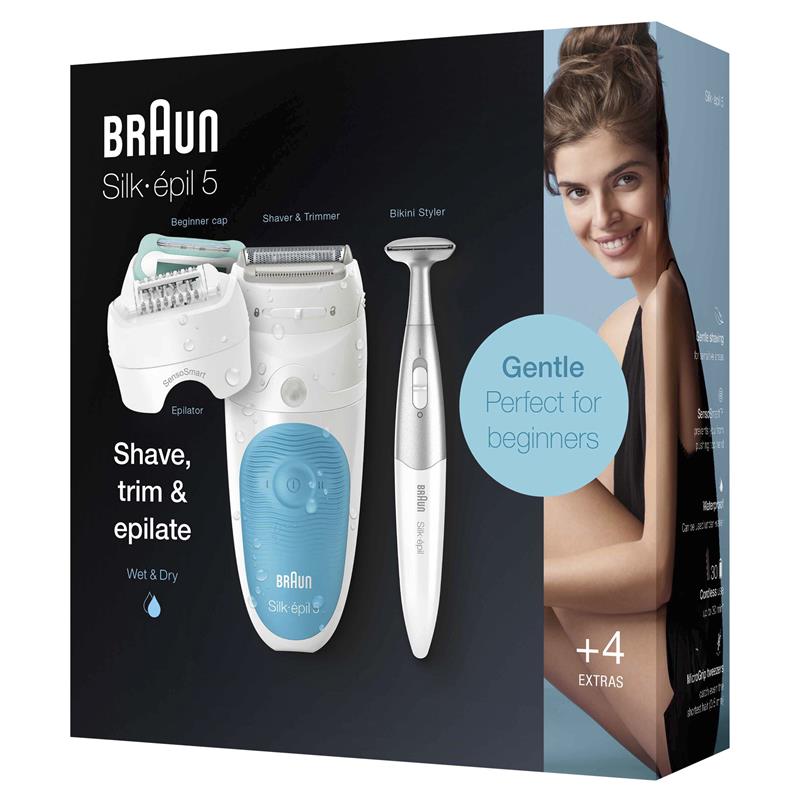 Load image into Gallery viewer, Braun Silk-Epi 5 Wet &amp; Dry Epilator White/Blue SES5-810
