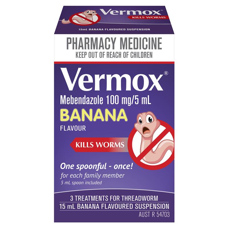Load image into Gallery viewer, Vermox Worming Treatment Banana Flavoured Liquid 15ml
