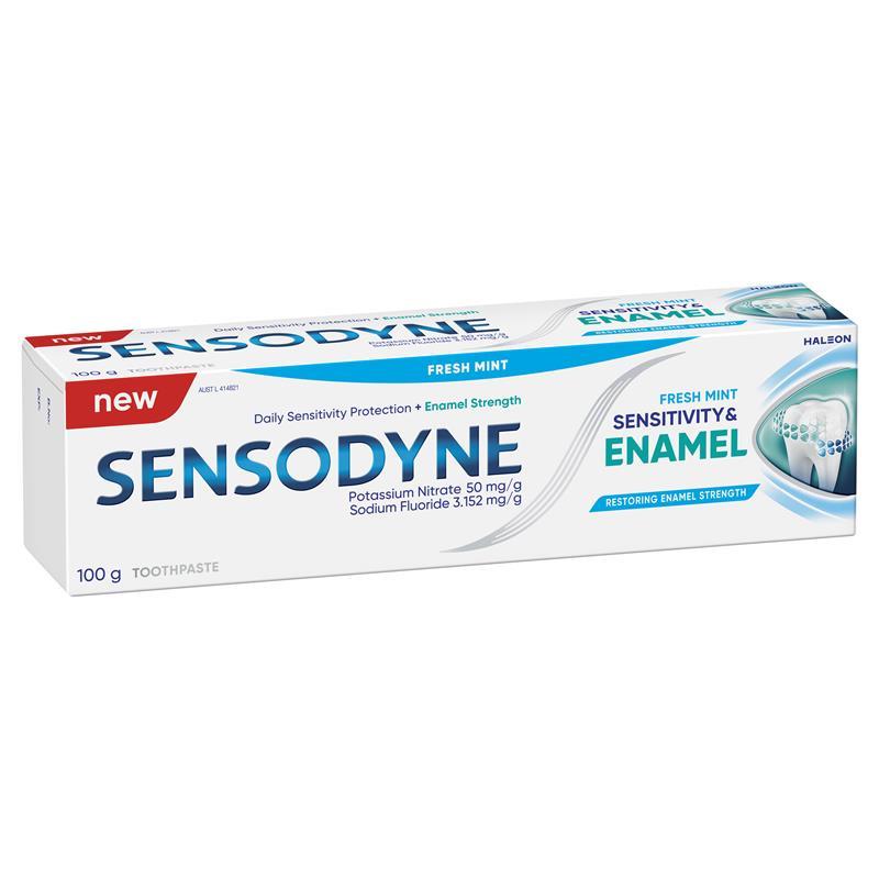 Load image into Gallery viewer, Sensodyne Toothpaste Sensitivity &amp; Enamel Fresh Mint 100g
