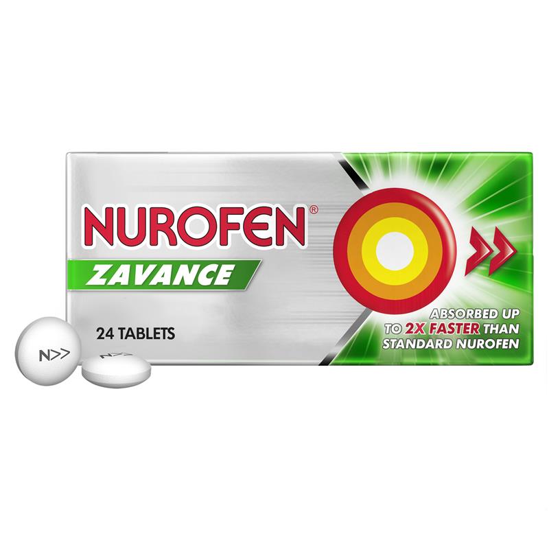 Load image into Gallery viewer, Nurofen Zavance Fast Pain Relief Tablets 200mg Ibuprofen 24 Pack
