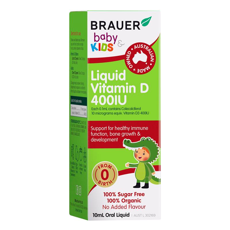 Load image into Gallery viewer, Brauer Kids Liquid Vitamin D 400IU 10ml
