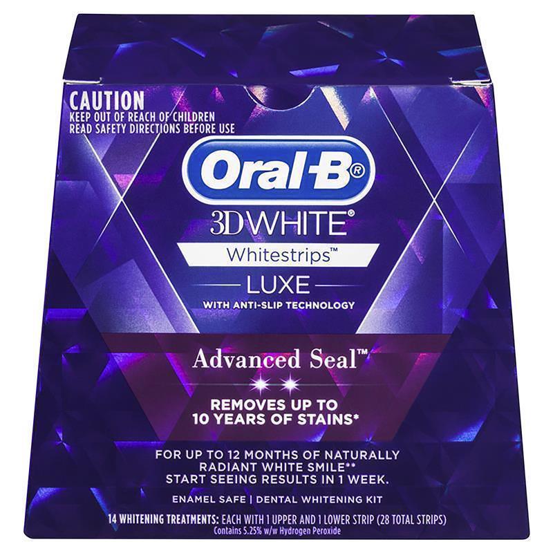 Load image into Gallery viewer, Oral B 3D White Luxe Advanced Seal 14 Teeth Whitening Treatments
