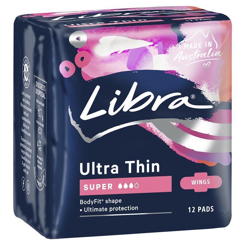 Load image into Gallery viewer, Libra Pads Ultra Thins with Wings Super 12
