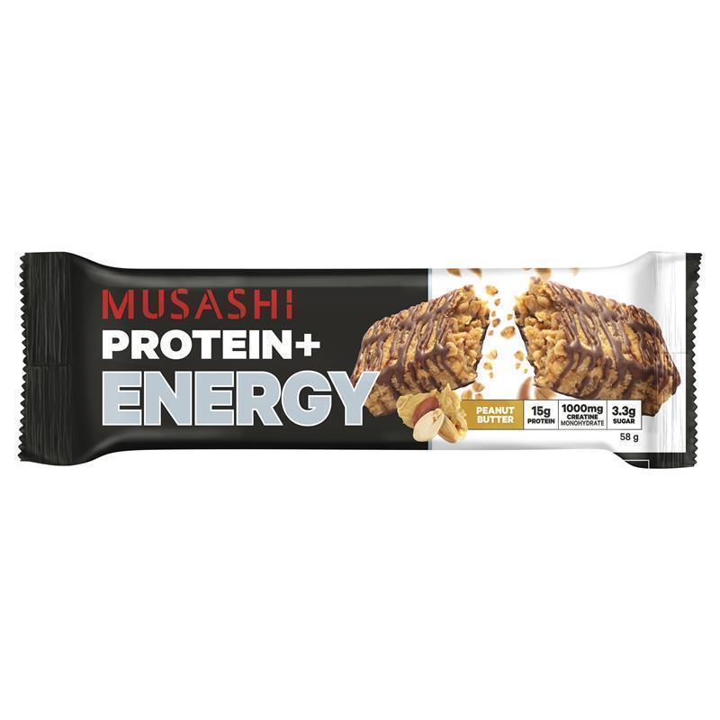 Load image into Gallery viewer, Musashi Energy Bar Peanut Butter 58g
