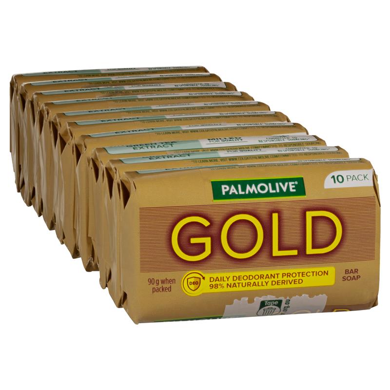 Load image into Gallery viewer, Palmolive Gold Bar Soap Daily Deodorant protection 10 pack x 90g
