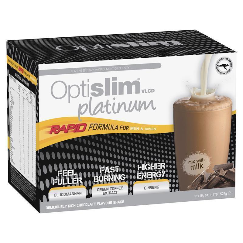 Load image into Gallery viewer, Optislim VLCD Platinum Chocolate Shake 21x25g Sachets
