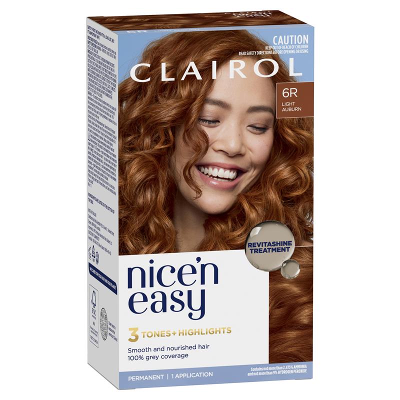 Load image into Gallery viewer, Clairol Nice N Easy 6R Natural Light Auburn Permanent Hair Colour

