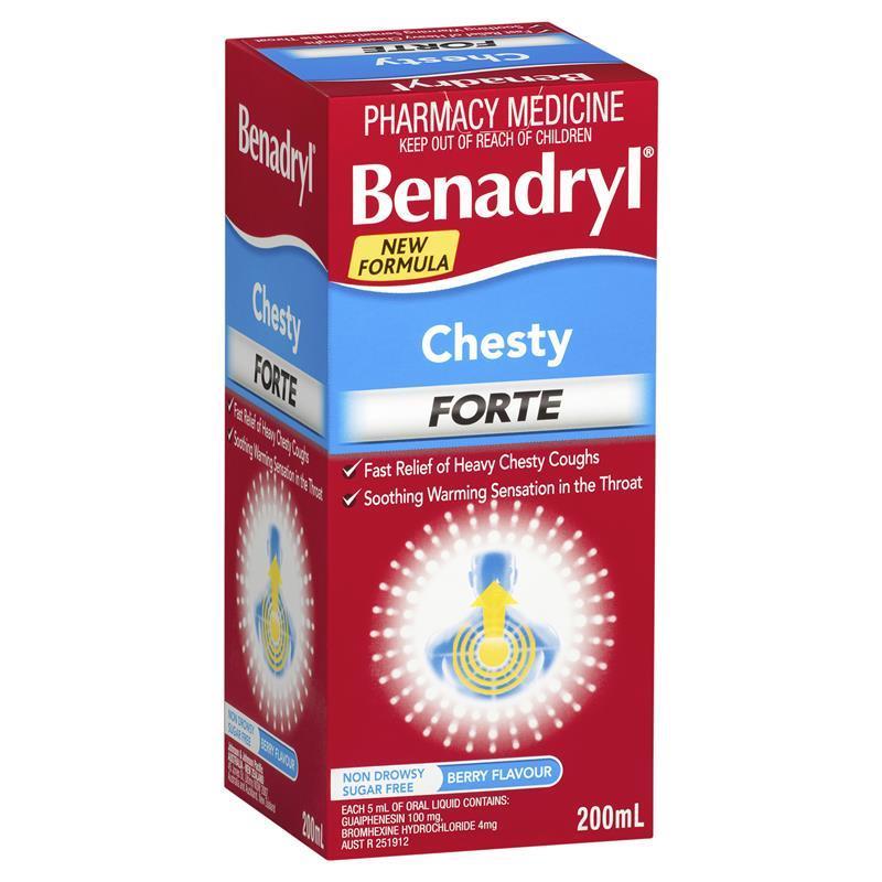 Load image into Gallery viewer, Benadryl Chesty Forte Cough Liquid Berry Flavour 200mL
