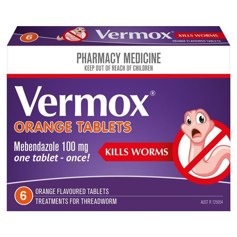 Load image into Gallery viewer, Vermox Worming Treatment Orange Tablets 6 Tablets
