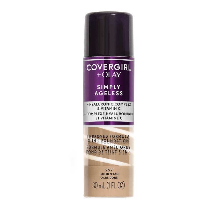 Load image into Gallery viewer, Covergirl Olay Simply Ageless 3in1 Liquid Foundation Golden Tan
