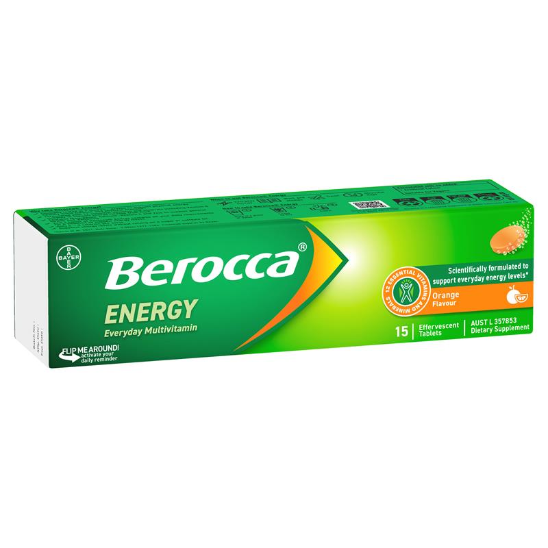 Load image into Gallery viewer, Berocca Energy Orange 15 Effervescent Tablets
