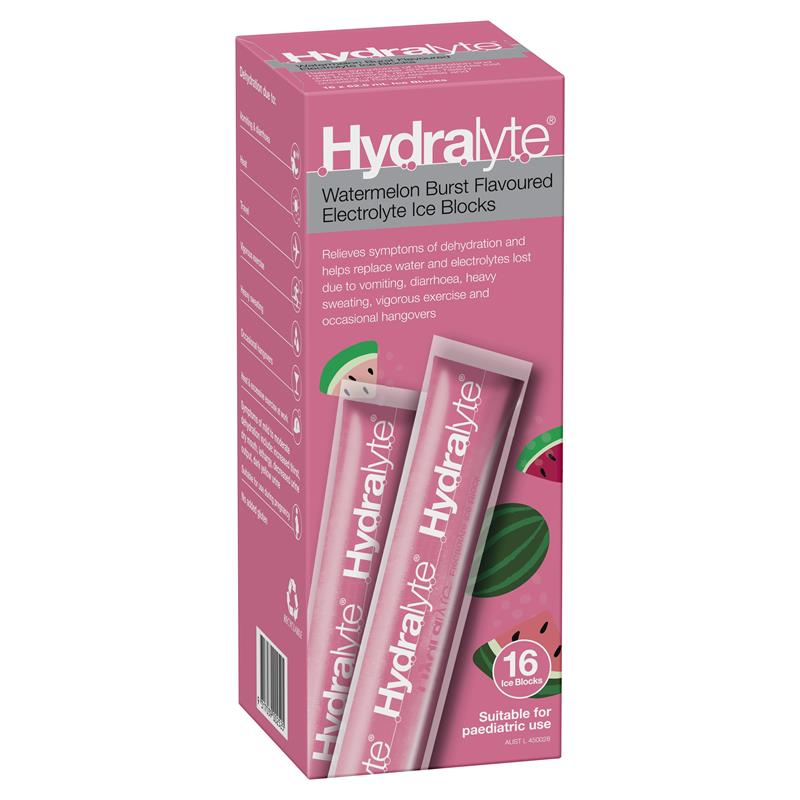 Load image into Gallery viewer, Hydralyte Electrolyte Ice Blocks Watermelon 16
