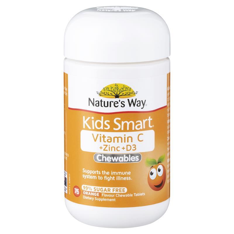Load image into Gallery viewer, Nature's Way Kids Smart Vitamin C + Zinc + D 75 Chewable Tablets
